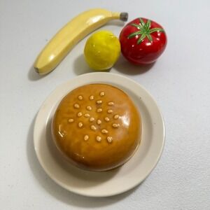 VTG Homer Laughlin Best China TD 1110 Ceramic Tomato lemon banana hamburger set